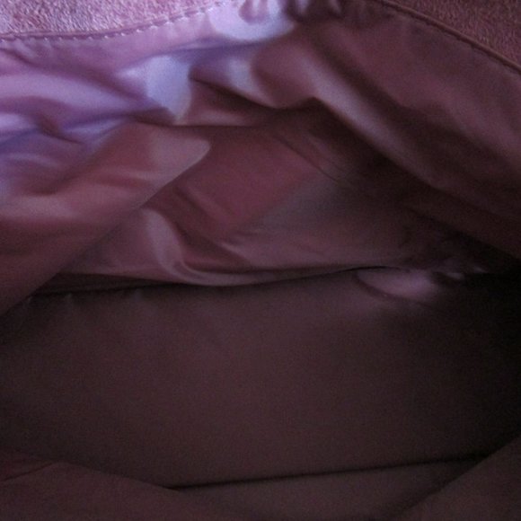 Estee Lauder Faux Suede Pink and Brown Tote Bag - Picture 15 of 15